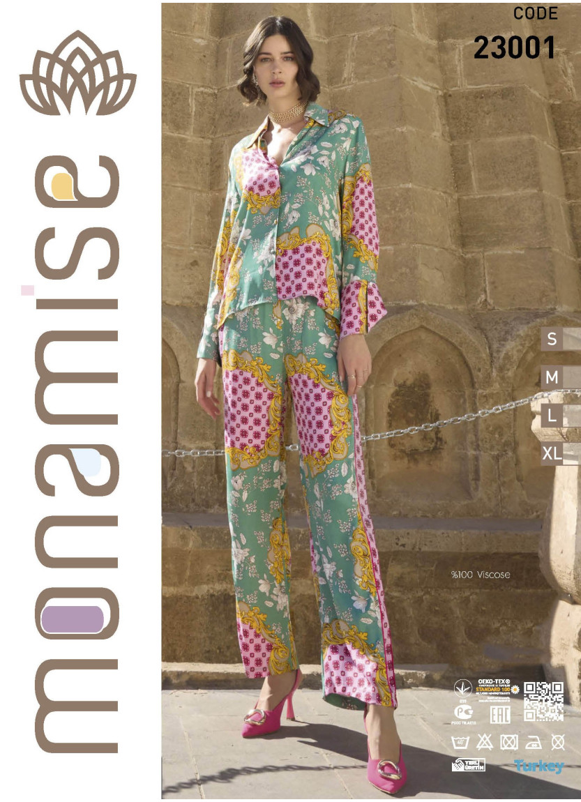 Monamise 23001 Pants Homewear Set (S+L) — factory-direct from Turkey