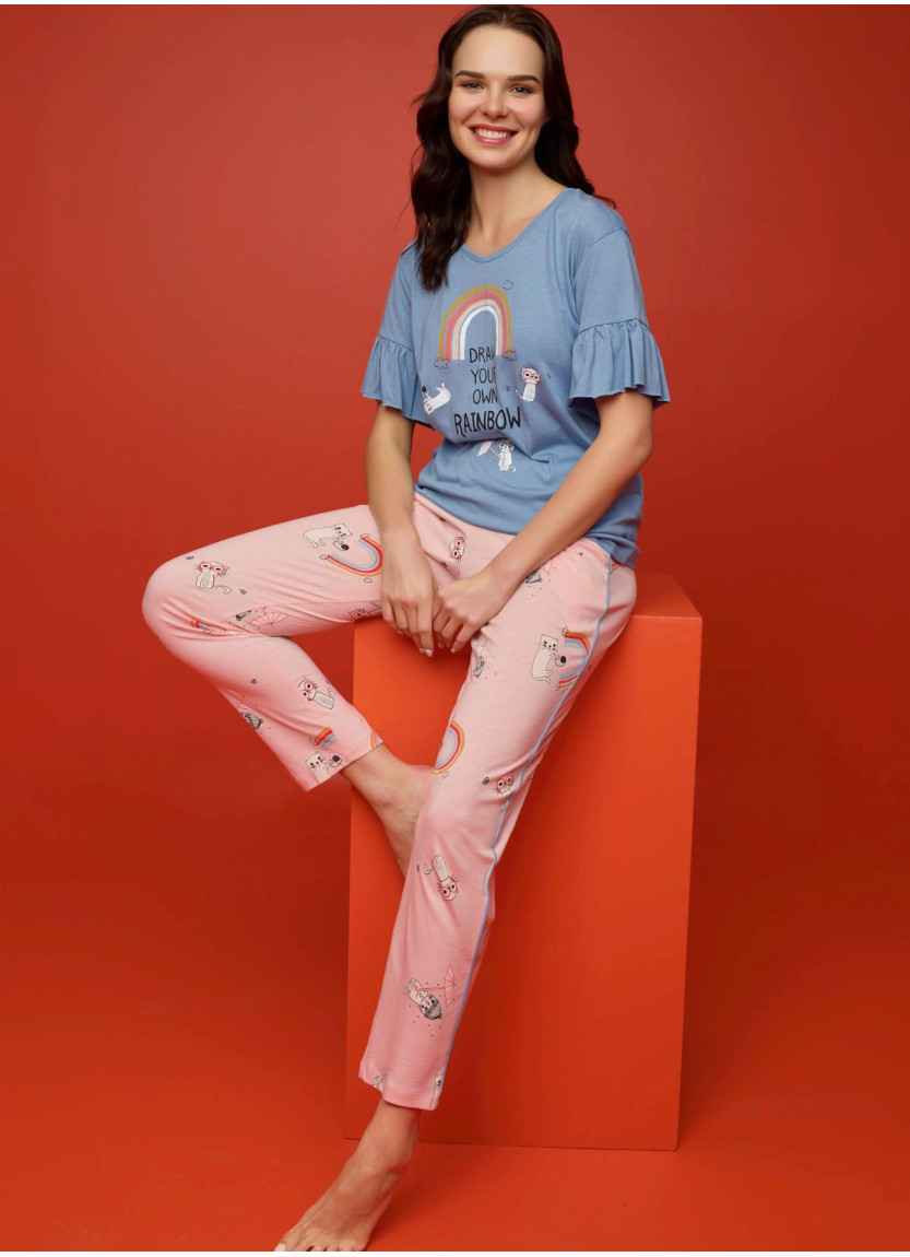 Monamise 21044 STK Modal Pants Homewear Set (S+M+L+XL) — Turkish textile wholesale