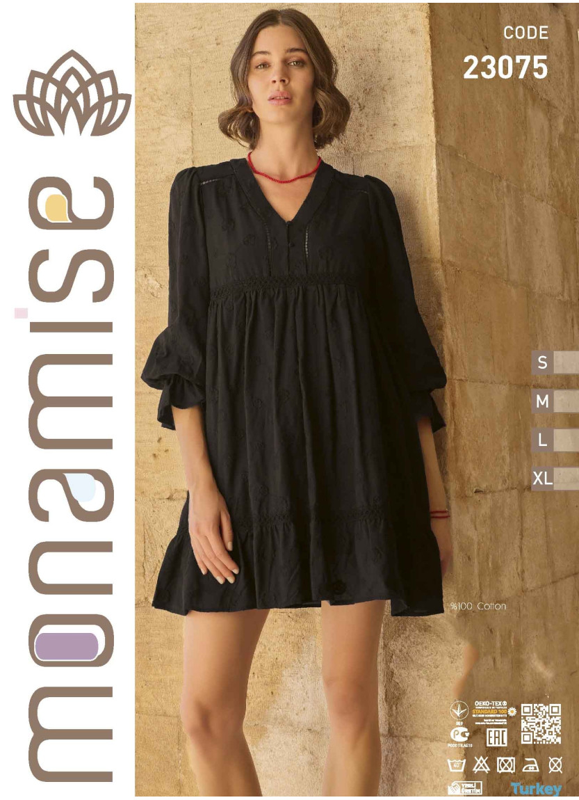 Monamise 23075 Dress (S+M+L+XL) — Turkish factory wholesale