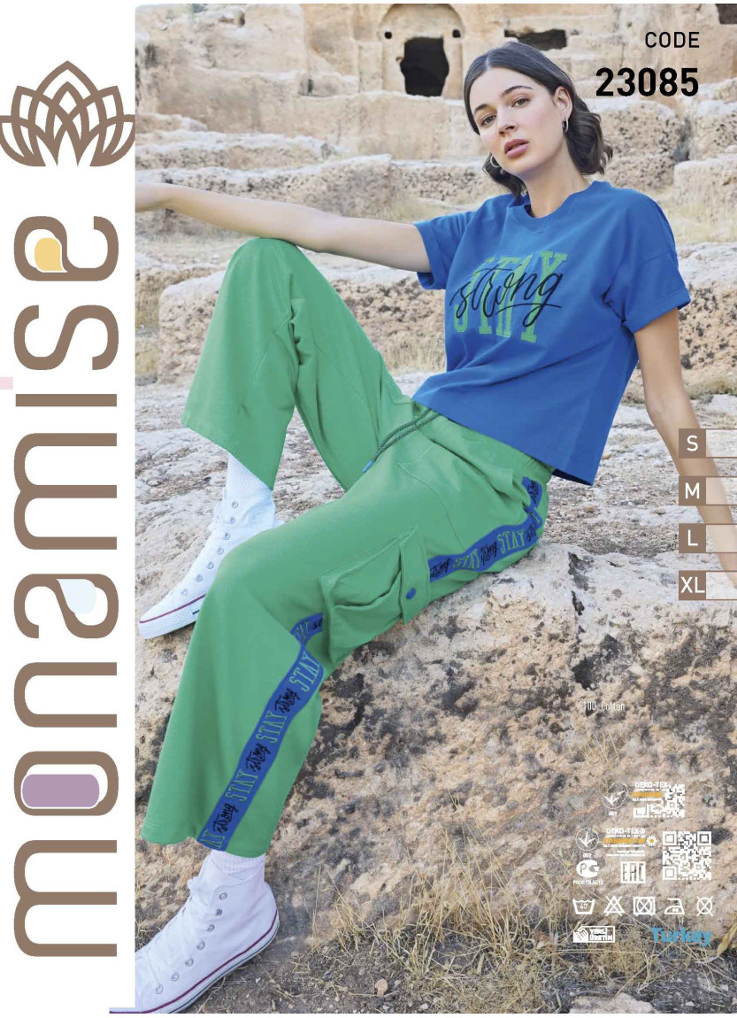 Monamise 23085 Pants Homewear Set (S+M+L+XL) — wholesale from Turkey