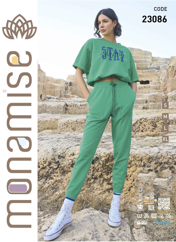 Monamise 23086 Pants Homewear Set (L+XL) — factory-direct from Turkey