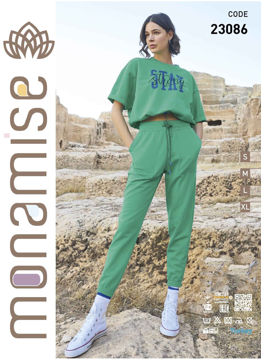 Monamise 23086 Pants Homewear Set (L+XL) — factory-direct from Turkey