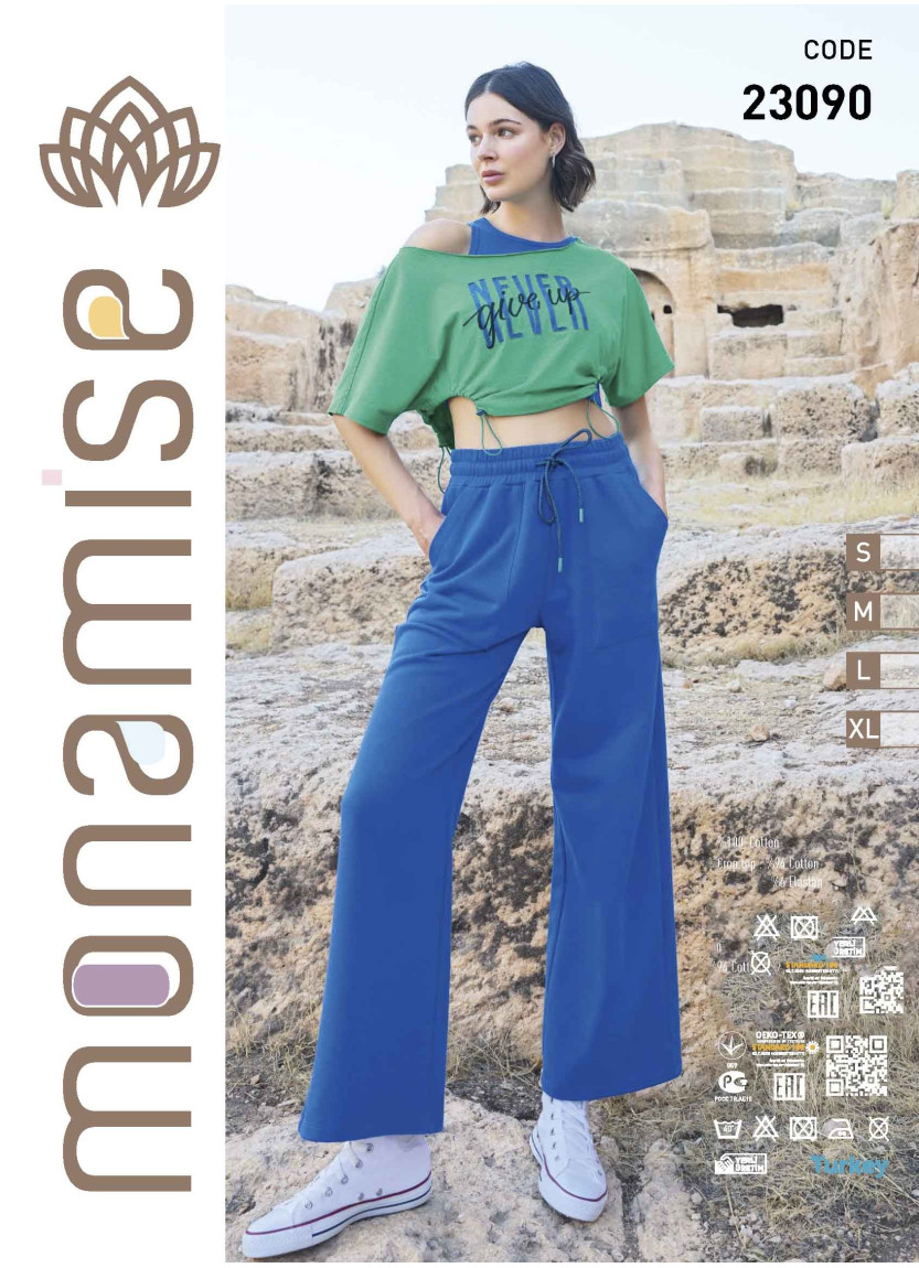Monamise 23090 Pants Homewear Set (S+M+L+XL) — factory-direct from Turkey
