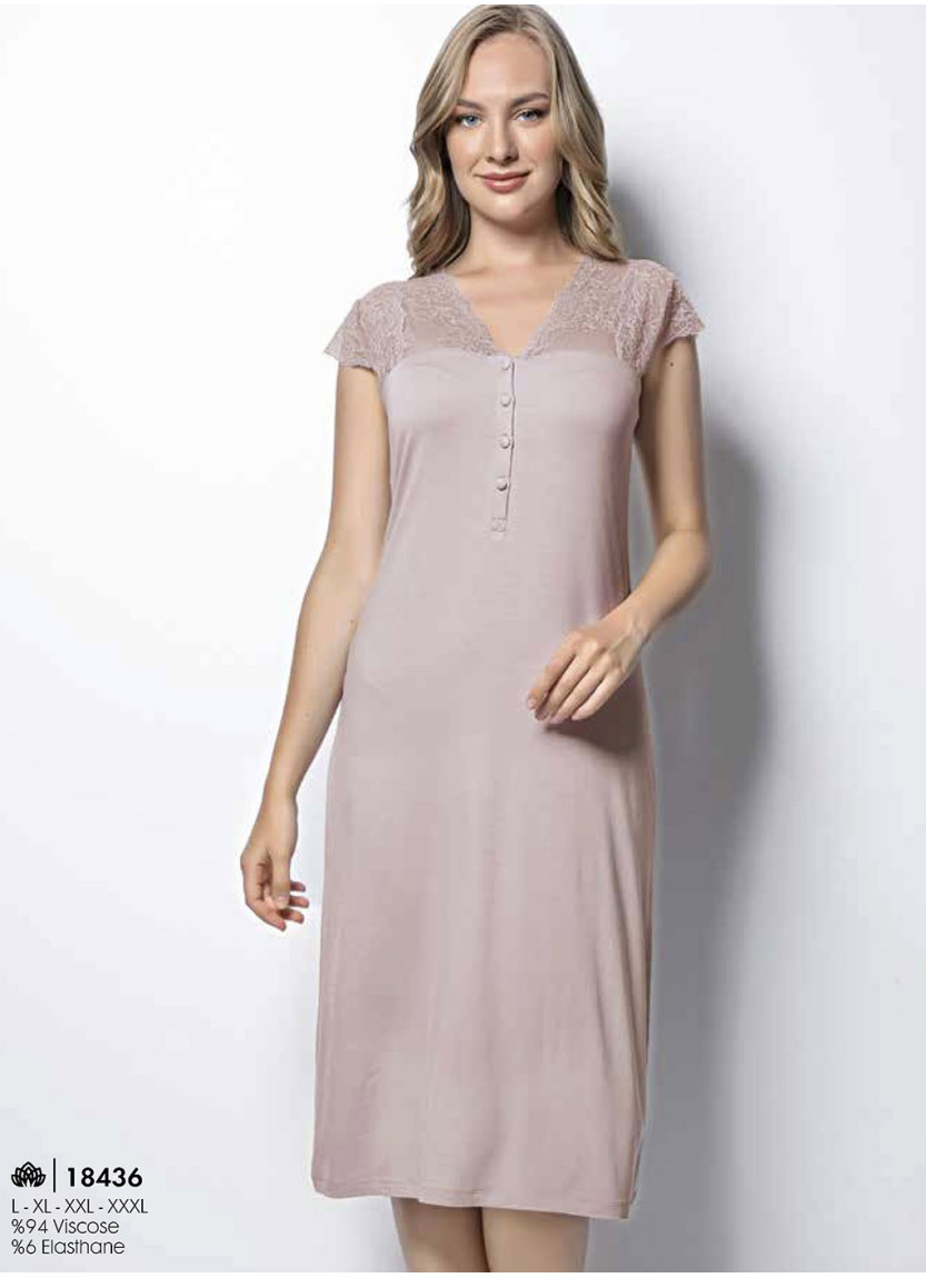 Monamise 18436 Nightdress (S+M+L+XL+2XL+3XL) — Turkey wholesale collection