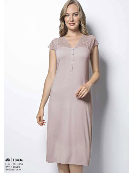 Monamise 18436 Nightdress (S+M+L+XL+2XL+3XL) — Turkey wholesale collection