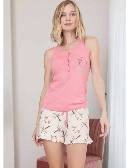Monamise 20064 STK Shorts Homewear Set (S+M+L+XL) — factory-direct from Turkey