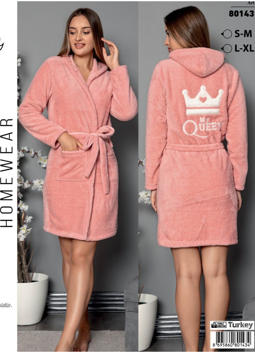 POLAT 80143 Welsoft Women's Robe (S/M+S/M+L/XL+L/XL) — factory-direct from Turkey