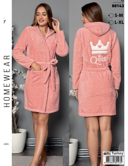 POLAT 80143 Welsoft Women's Robe (S/M+S/M+L/XL+L/XL) — factory-direct from Turkey