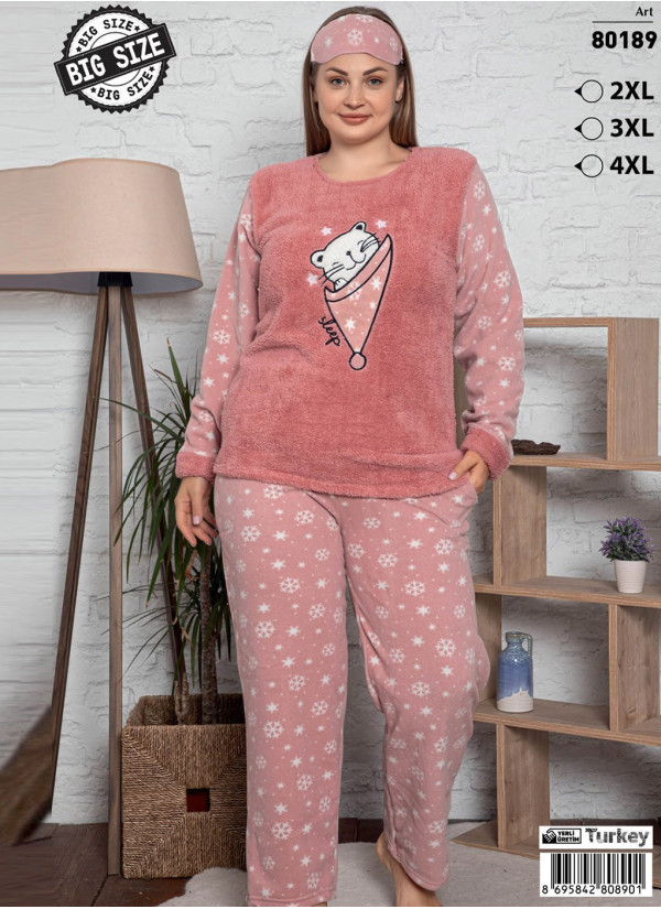 POLAT WPB 80189 Welsoft Women's Pajama Set (2XL+3XL+4XL) — Turkey wholesale collection