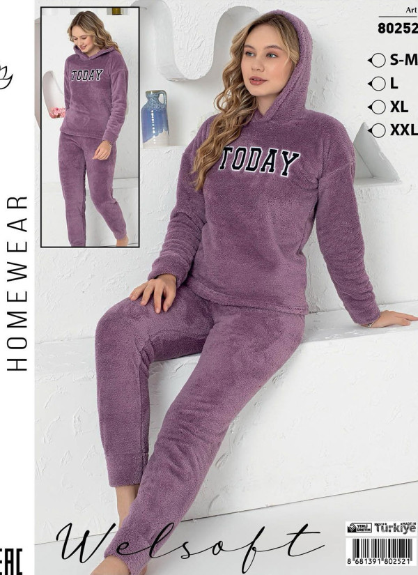 POLAT WLS 80252 Welsoft Women's Pajama Set (S/M+L+XL+XXL) — Turkish factory wholesale