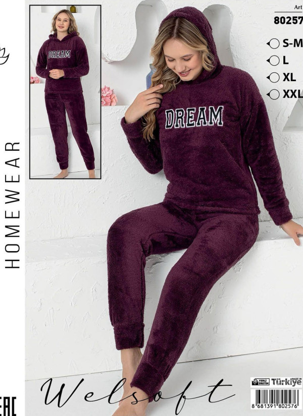 POLAT WLS 80257 Welsoft Women's Pajama Set (S/M+L+XL+XXL) — Istanbul wholesale supplier