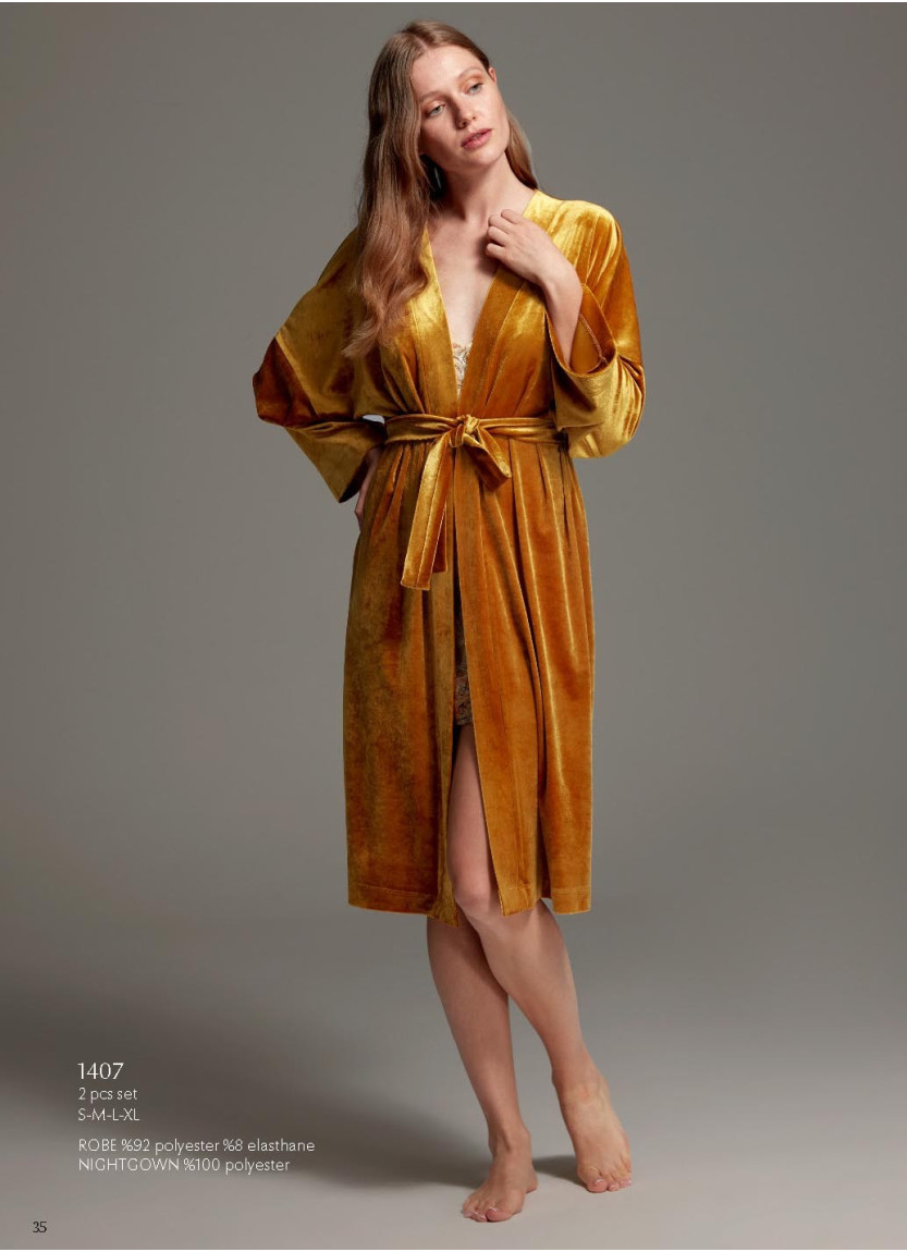 Bonjour Madame 1407 Women's Robe — Turkey wholesale collection