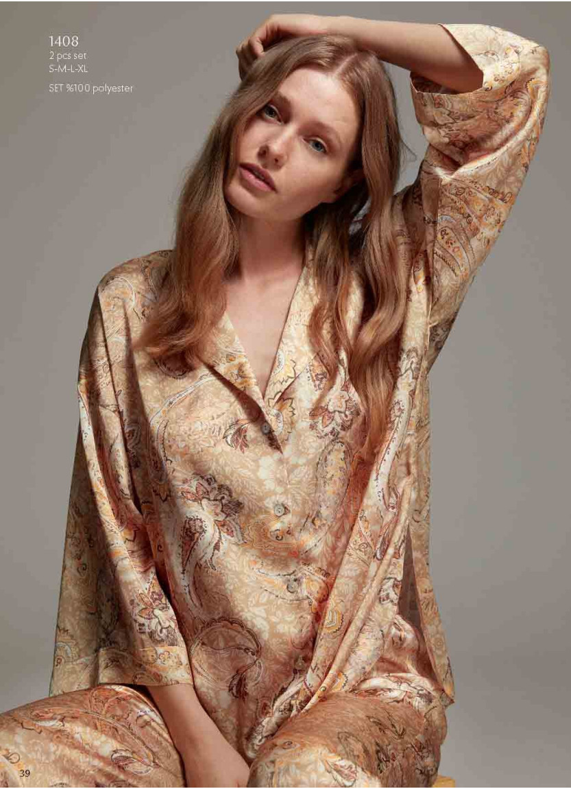 Bonjour Madame 1408 Pants Homewear Set — Turkey wholesale collection