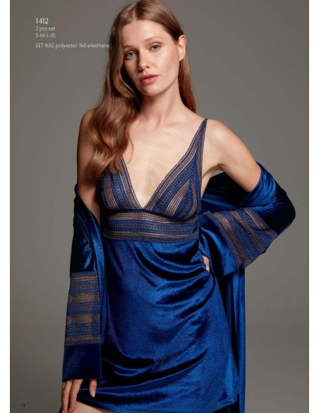 Bonjour Madame 1412 Women's Robe — factory-direct from Turkey