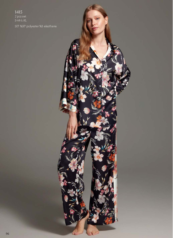 Bonjour Madame 1415 Pants Homewear Set — factory-direct from Turkey