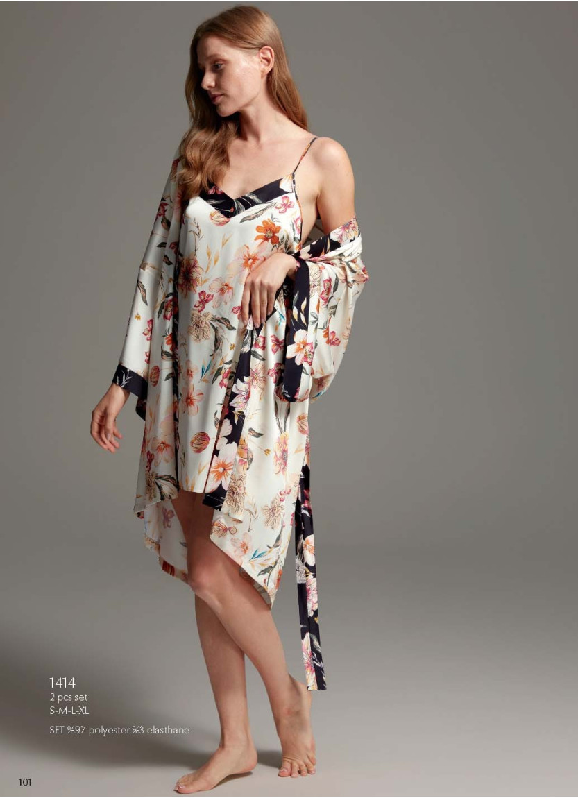 Bonjour Madame 1414 Women's Robe — factory-direct from Turkey