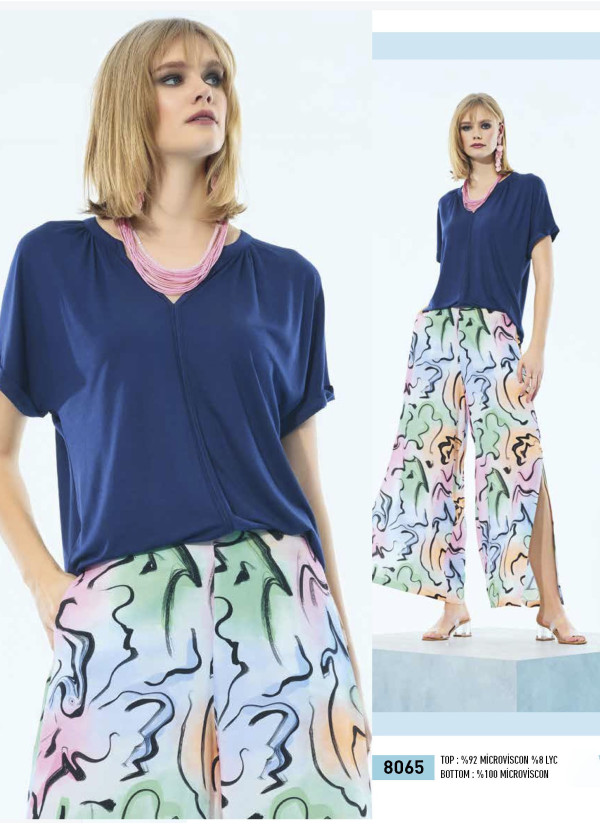 IBIZA 8065 Pants Homewear Set (S/M+L+XL+XXL) — wholesale from Turkey