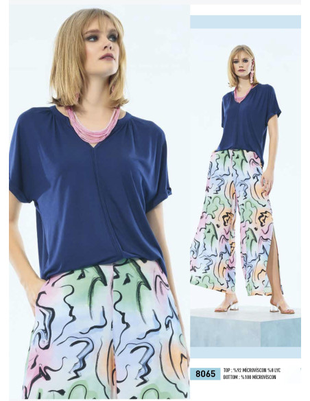 Женский Комплект с Брюками (S/M+L+XL+XXL) IBIZA IBIZA 8065 — купить оптом из Турции