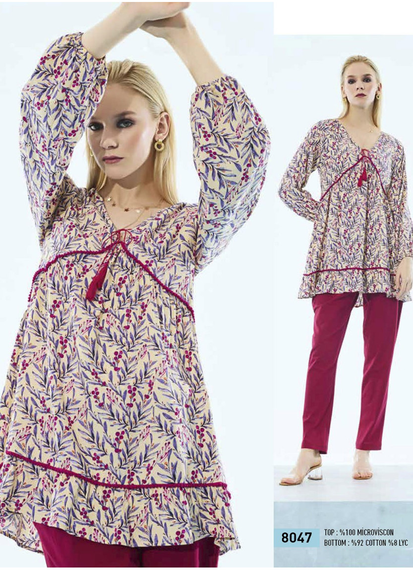 Женский Комплект с Брюками (S/M+L+XL+XXL) IBIZA IBIZA 8047 — оптом для магазинов и бутиков