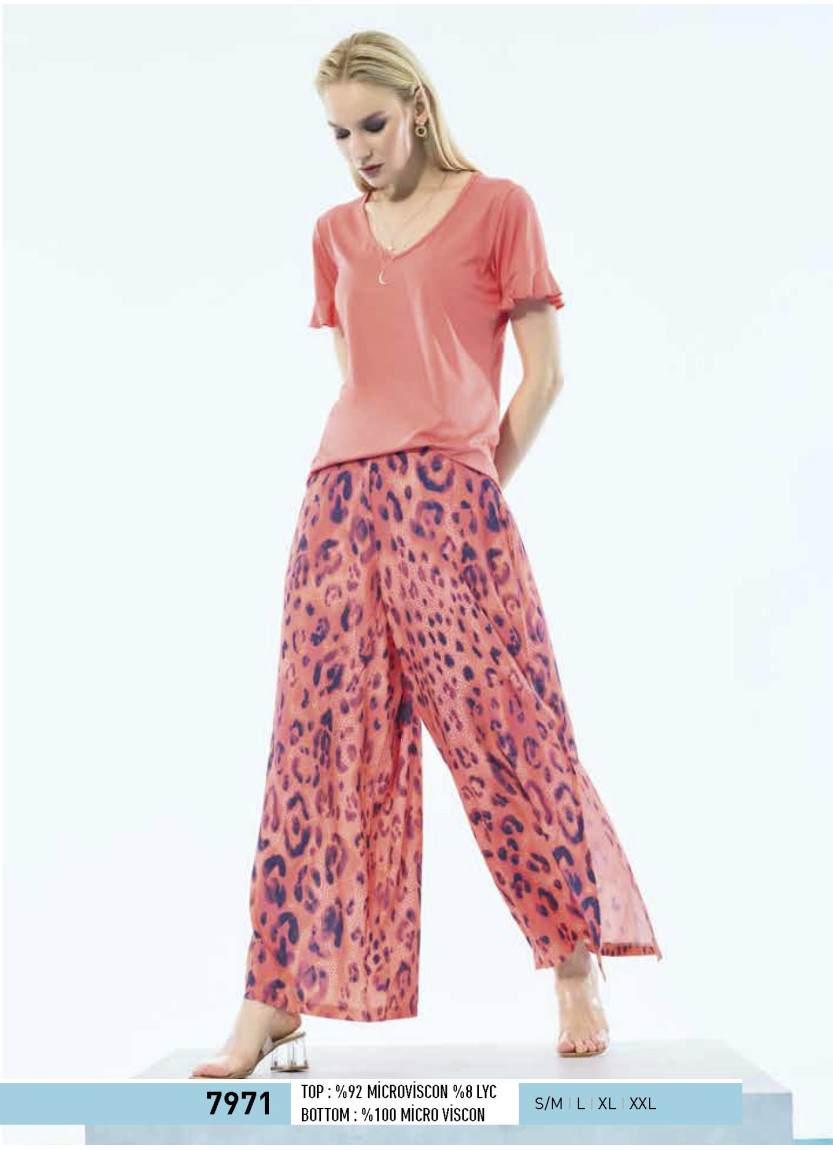 Женский Комплект с Брюками (S/M+L+XL+XXL) IBIZA IBIZA 7971 — купить оптом со Стамбула
