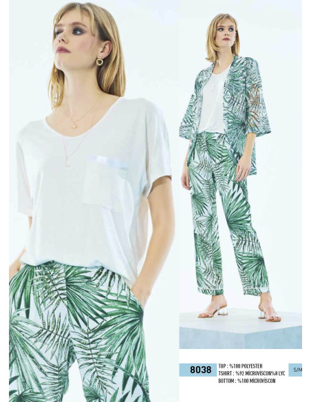 Женский Комплект с Брюками 3-КА (S/M+L+XL+XXL) IBIZA IBIZA 8038 — фабричная коллекция оптом