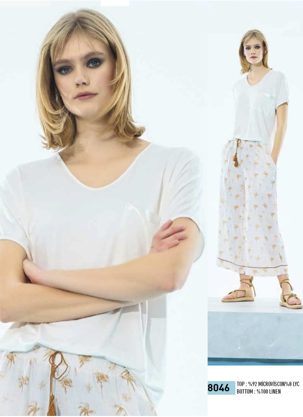 Женский Комплект с Брюками (S/M+L+XL+XXL) IBIZA IBIZA 8046 — купить оптом со Стамбула 2
