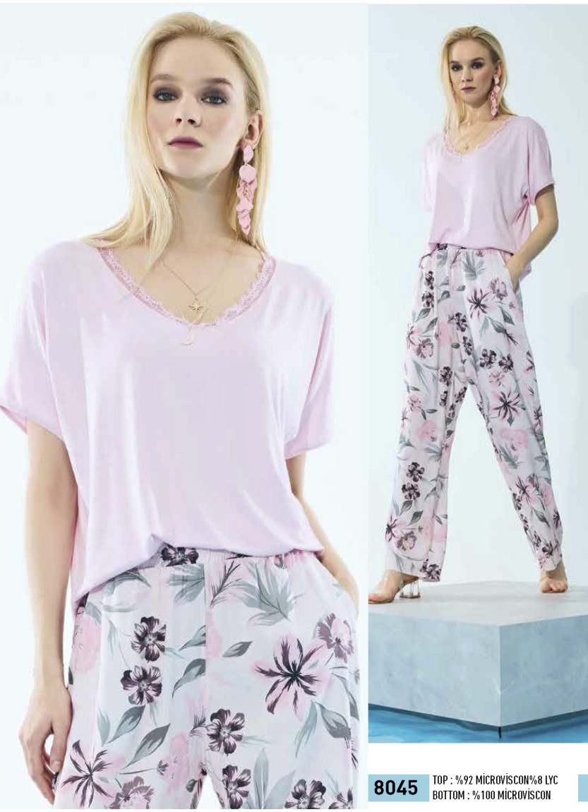 Женский Комплект с Брюками (S/M+L+XL+XXL) IBIZA IBIZA 8045 — купить оптом из Турции