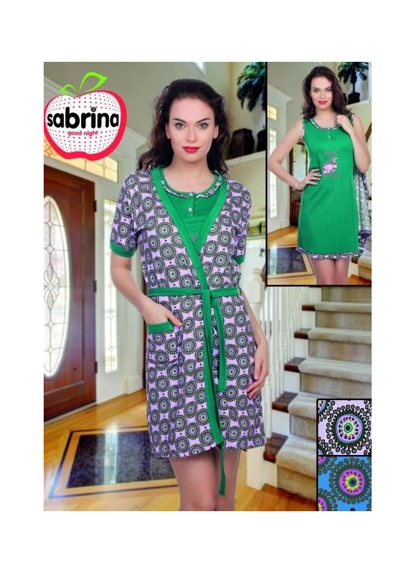 SAB.B81284_PEM Robe Set (XL+2XL+3XL+4XL) — wholesale from Turkey