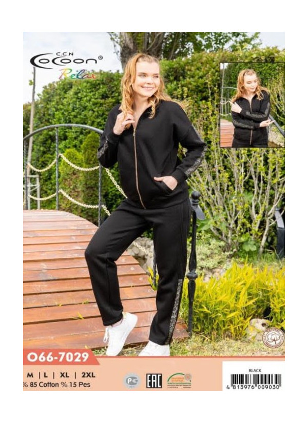 CCNO66-7029_BLA Pants Homewear Set (M+L+XL+XXL) — wholesale from Turkey