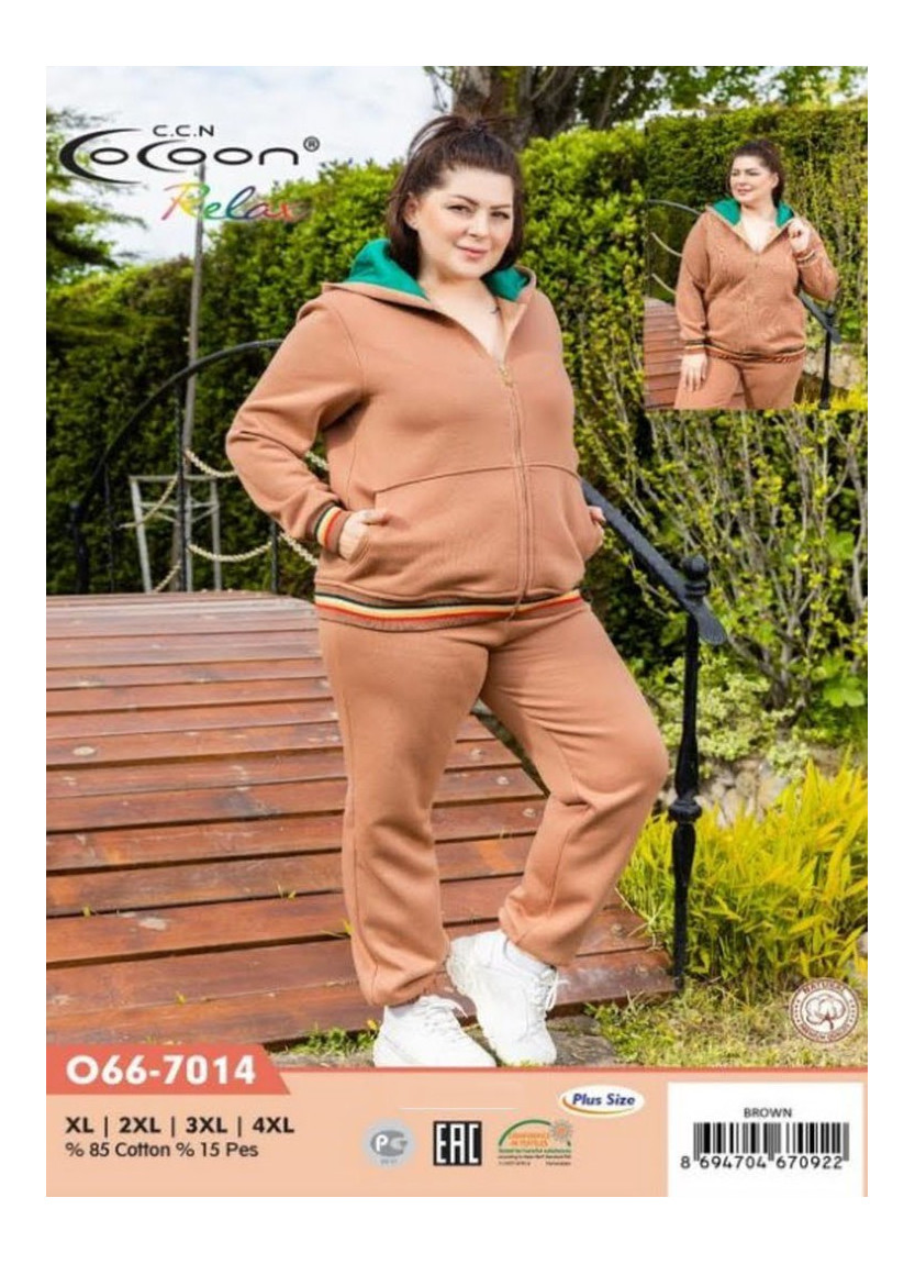 CCNO66-7014_BRW Pants Homewear Set (XL+2XL+3XL+4XL) — wholesale for boutiques