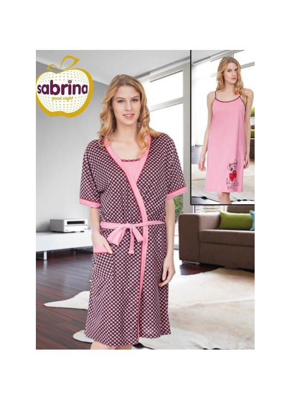 Комплект с Халатам (1XL+2XL+3XL+4XL) Sabrina SAB.B82556_FUS — купить оптом из Турции