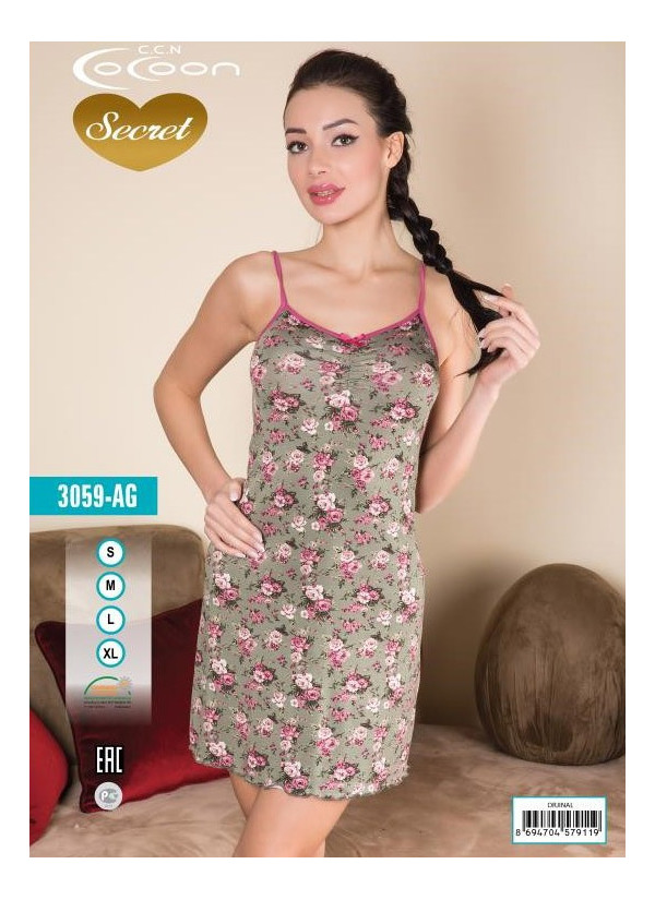 COC.3059.AG_OJN Nightdress (S+M+L+XL) — Turkish factory wholesale