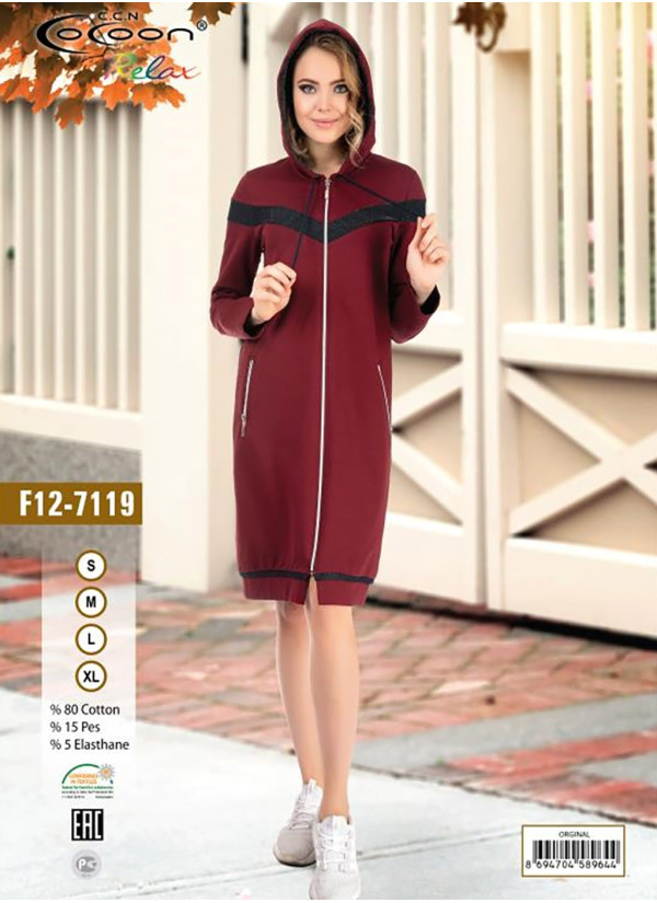 CCNF12-7119_ORG Women's Robe (S+M+L+XL) — Istanbul wholesale supplier 2