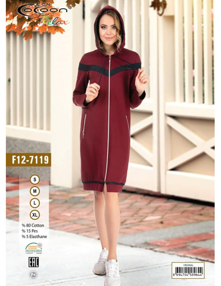 CCNF12-7119_ORG Women's Robe (S+M+L+XL) — wholesale for boutiques