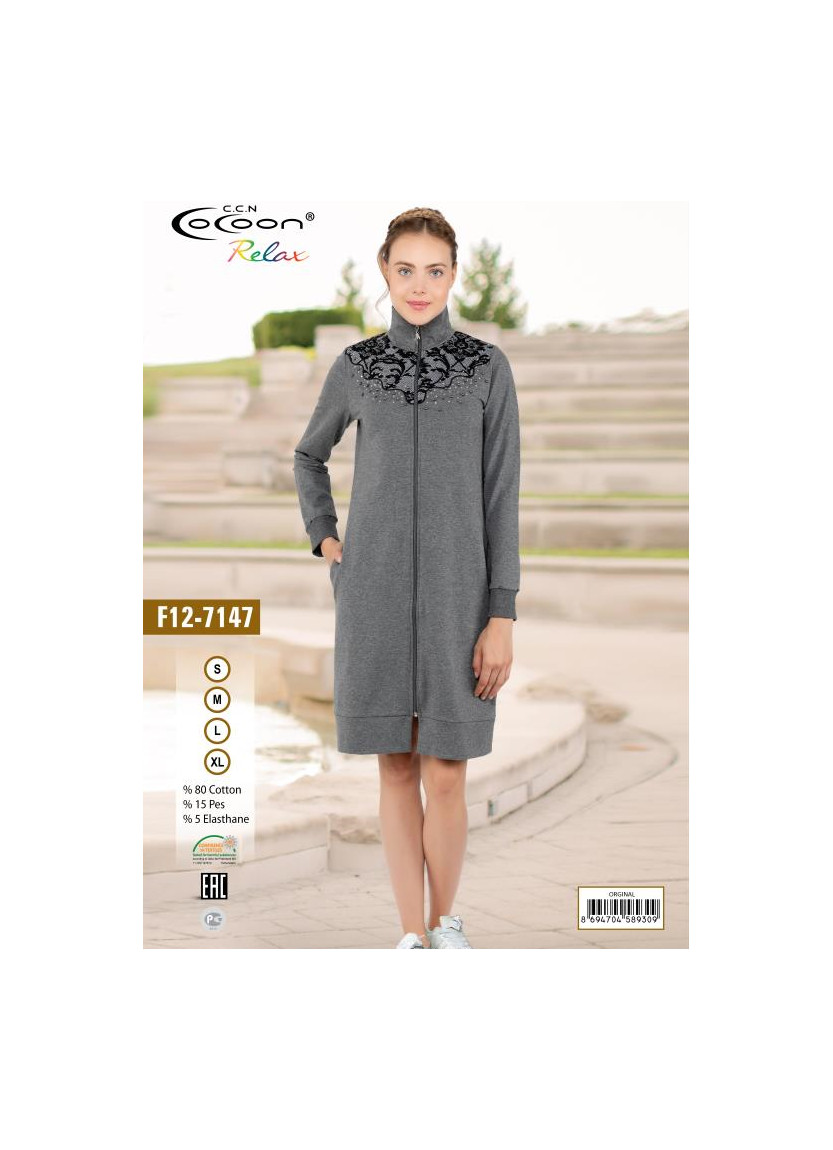 CCNF12-7147_ORG Women's Robe (M+L+XL+2XL) — direct Turkish factory supply