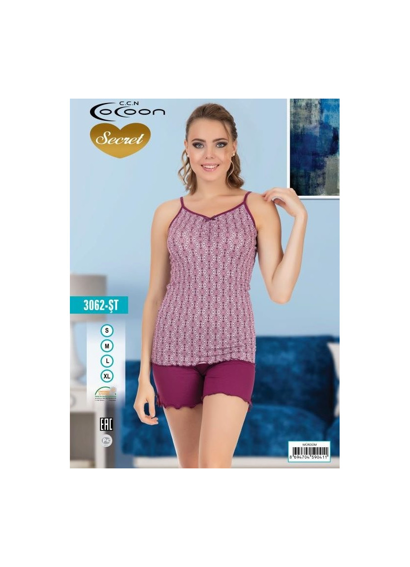 COC.3062.ST_MRD Shorts Homewear Set (S+M+L+XL) — wholesale from Turkey