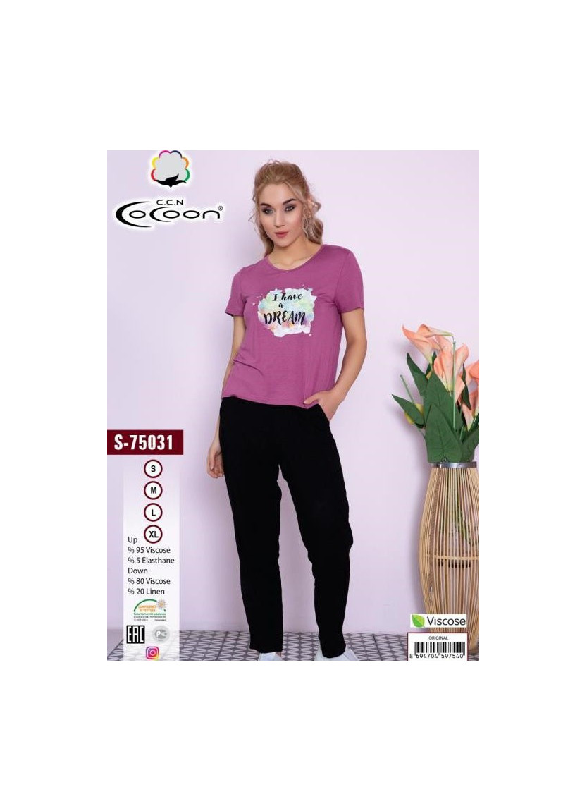 CCNS75031_ORI Pants Homewear Set (S+M+L+XL) — wholesale from Turkey