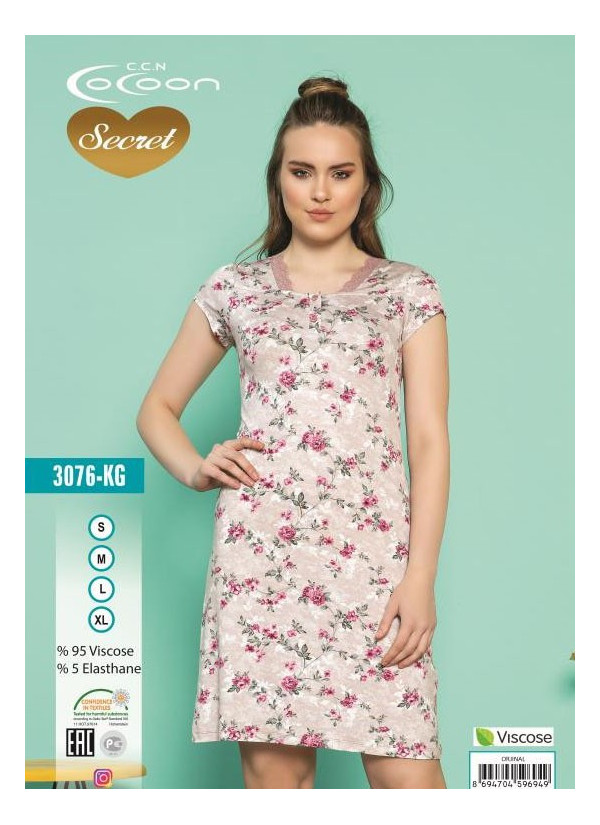 COC.3076.KG_OJN Nightdress (S+M+L+XL) — direct Turkish factory supply