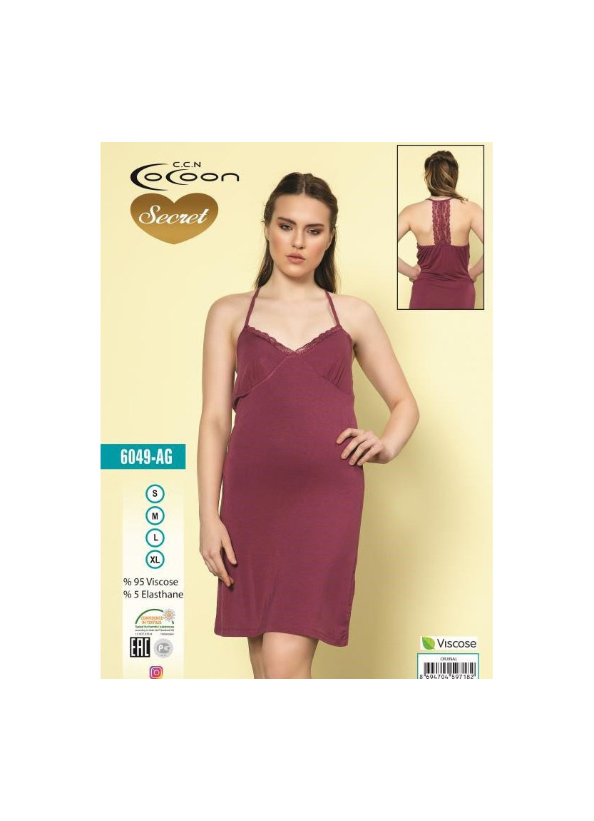 Ночная Сорочка (S+M+L+XL) COCOON Secret COC-6049.AG_OJN — прямые поставки из Турции