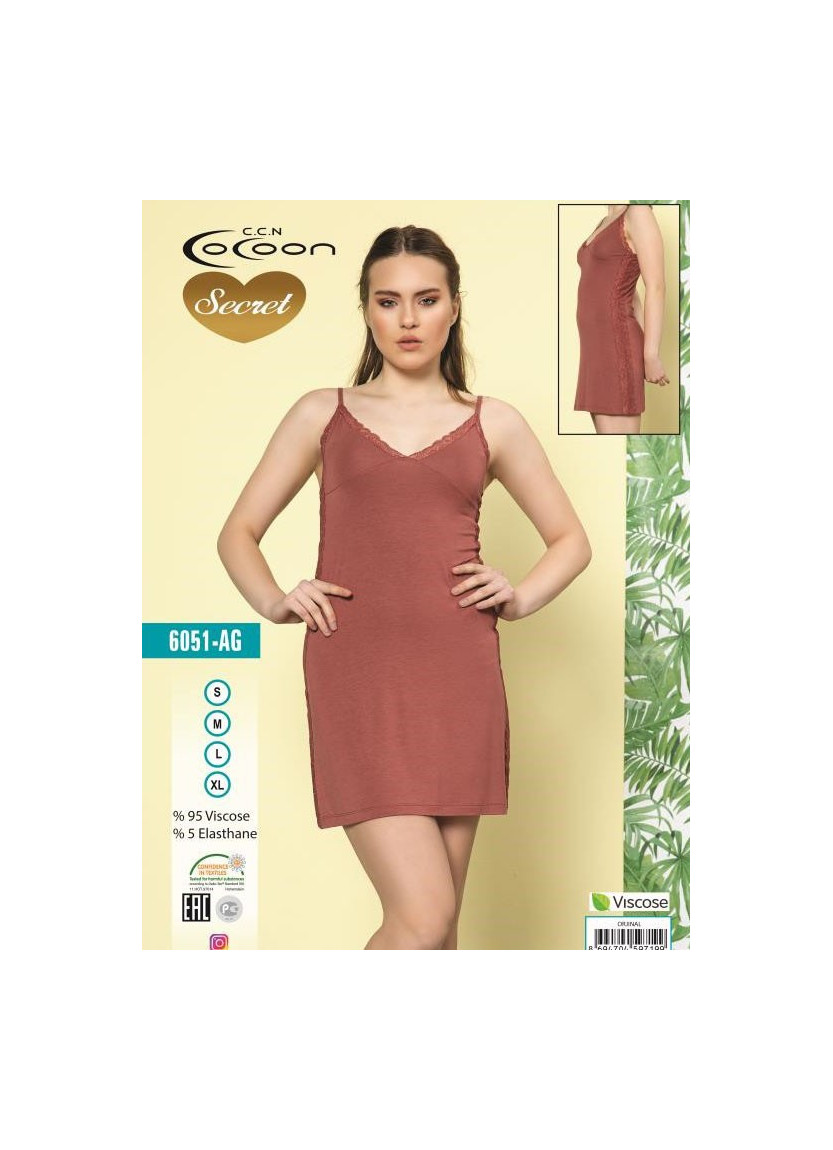COC-6051.AG_OJN Nightdress (S+M+L+XL) — Turkish factory wholesale