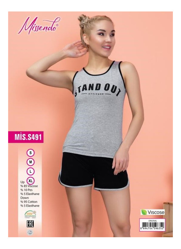 Женский Комплект с Шортами (S+M+L+XL) MISSENDO MİS-S491_ORI — фабричная коллекция оптом