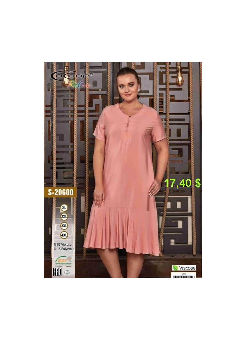 CCNS20600_ROS Dress (XL+2XL+3XL+4XL) — Turkish factory wholesale