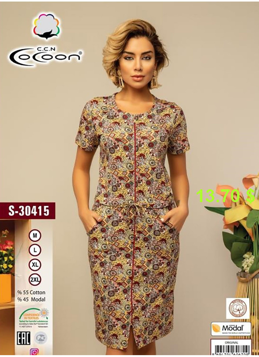 CCNS30415_ORI Women's Robe (M+L+XL+2XL) — wholesale from Turkey