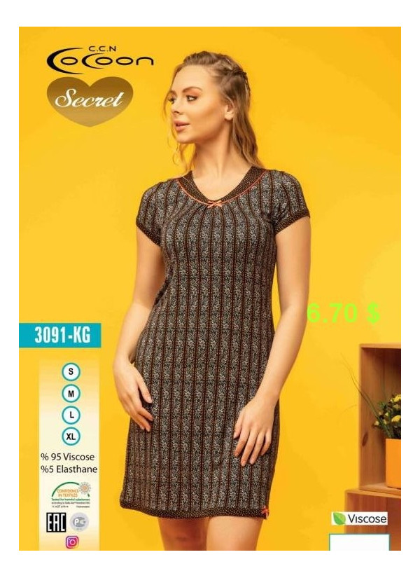 COC.3091.KG_ORI Nightdress (S+M+L+XL) — wholesale for boutiques