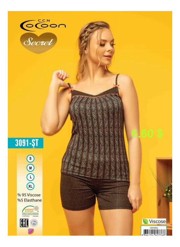 COC.3091.ST_ORI Shorts Homewear Set (S+M+L+XL) — wholesale from Turkey