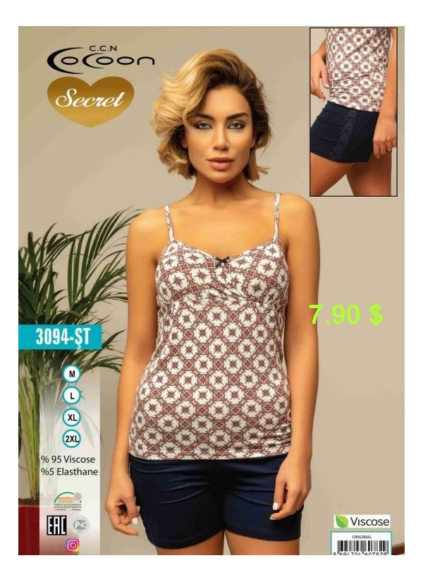 COC.3094.ST_ORI Shorts Homewear Set (M+L+XL+2XL) — direct Turkish factory supply
