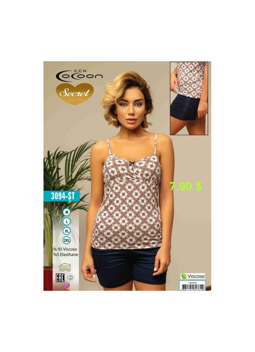 COC.3094.ST_ORI Shorts Homewear Set (M+L+XL+2XL) — direct Turkish factory supply