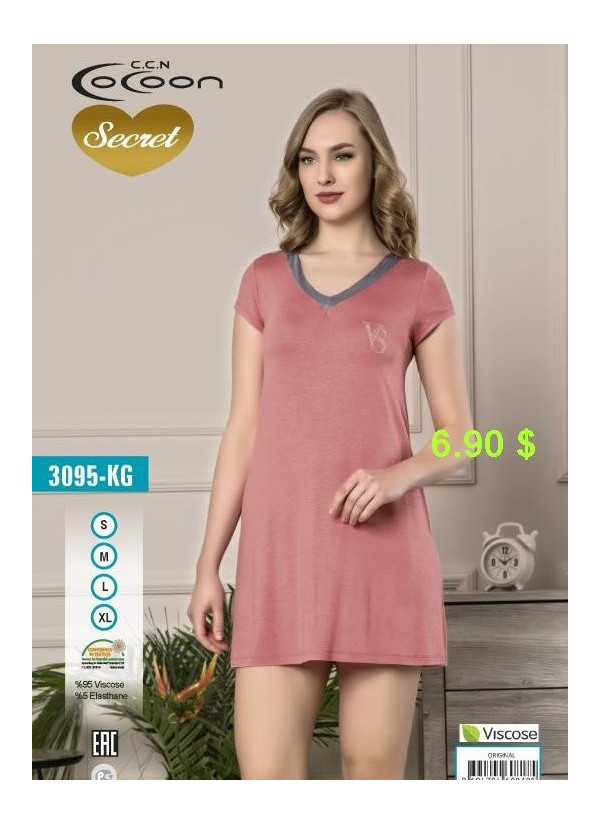 COC.3095.KG_ORI Nightdress (S+M+L+XL) — wholesale from Turkey