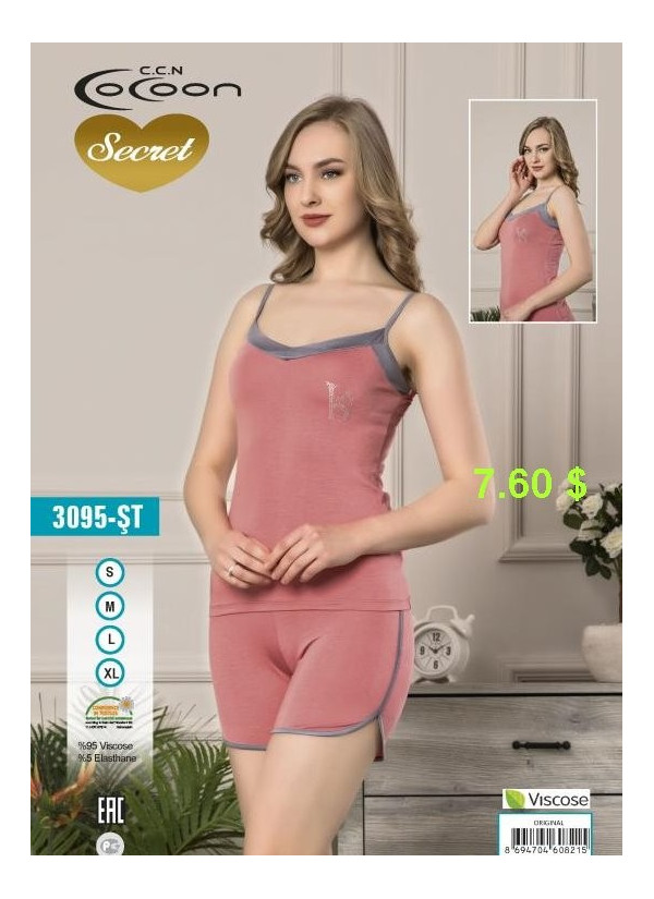 COC.3095.ST_ORI Shorts Homewear Set (S+M+L+XL) — Turkish textile wholesale