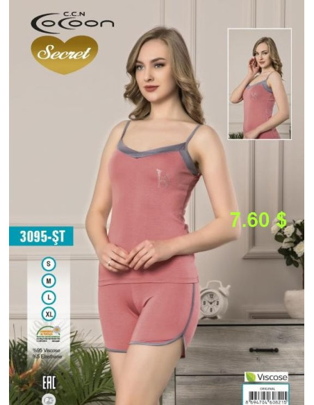 COC.3095.ST_ORI Shorts Homewear Set (S+M+L+XL) — Turkish textile wholesale